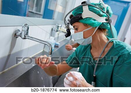 Surgical Scrub, Handwashing, Operating Room, Surgery, Hospital Donostia, San Sebastian, Gipuzkoa, Basque Country, Spain View Large Photo Image Picture - Surgical Scrub, Handwashing, Operating Room, Surgery, Hospital Donostia, San Sebastian, Gipuzkoa, Basque Country, Spain. Fotosearch