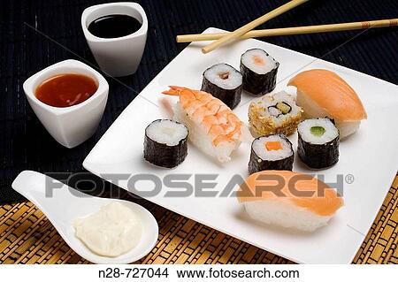 Picture - Sushi, Japanese food. Fotosearch