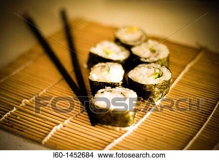 Sushi Rolls, japanese food View Large Photo Image Picture - Sushi Rolls, japanese food. Fotosearch