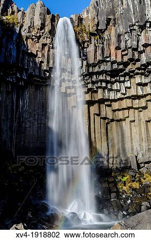 Svartifoss waterfal at Skaftafell National Park Iceland east View Large Photo Image Stock Image - Svartifoss waterfal at Skaftafell National Park Iceland east. Fotosearch