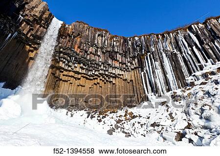 Svartifoss waterfall, Southern Iceland, Iceland, Europe View Large Photo Image Stock Photo - Svartifoss waterfall, Southern Iceland, Iceland, Europe. Fotosearch