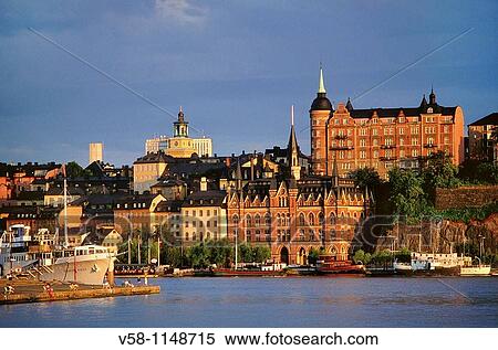 Sweden, Stockholm, Sodermalm district at sunset View Large Photo Image Stock Photography - Sweden, Stockholm, Sodermalm district at sunset. Fotosearch