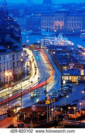 SWEDEN STOCKHOLM TRAFFIC AT SKEPPSBRON THE OLD TOWN View Large Photo Image Stock Image - SWEDEN STOCKHOLM TRAFFIC AT SKEPPSBRON THE OLD TOWN. Fotosearch