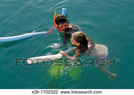 Stock Image - swimming in a creek of the Fethiye's bay, Lycian coast, Turkey, Eurasia. Fotosearch