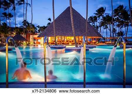 swimming pool, Barcelo Bavaro Beach Resort, Punta Cana, Dominican Republic. View Large Photo Image Stock Photograph - swimming pool, Barcelo Bavaro Beach Resort, Punta Cana, Dominican Republic.. Fotosearch
