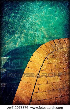 Stock Photograph - Swimming pool edge detail, textured image.. Fotosearch