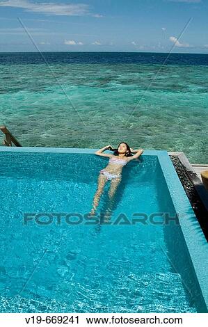 Swimming pool in Paradise, Maldives View Large Photo Image Stock Image - Swimming pool in Paradise, Maldives. Fotosearch