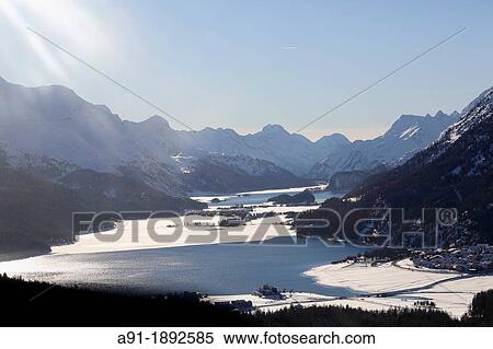 Switzerland, The Graubunden canton, Saint-Moritz, aerail view from helicopter View Large Photo Image Stock Photography - Switzerland, The Graubunden canton, Saint-Moritz, aerail view from helicopter. Fotosearch