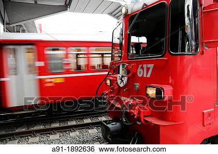 Switzerland, The Graubunden canton, the glacier express train, mountain rack train from Saint-Moritz to Zermatt View Large Photo Image Stock Photograph - Switzerland, The Graubunden canton, the glacier express train, mountain rack train from Saint-Moritz to Zermatt. Fotosearch