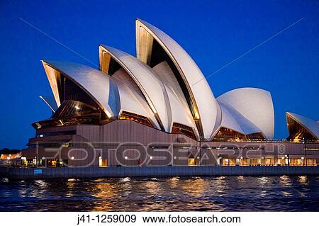 Sydney opera house at dusk, Sydney, NSW, Australia View Large Photo Image Stock Photo - Sydney opera house at dusk, Sydney, NSW, Australia. Fotosearch