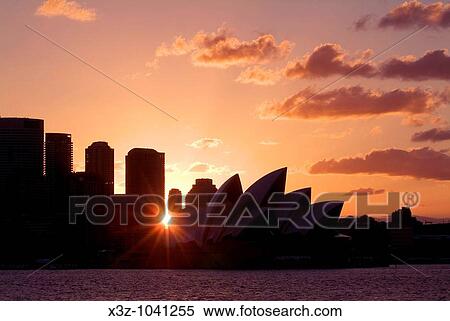 Stock Photography - Sydney skyline at sunset. Fotosearch