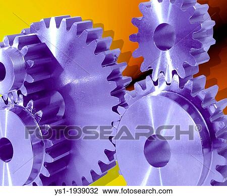 Stock Image - Symbolic Gears.. Fotosearch