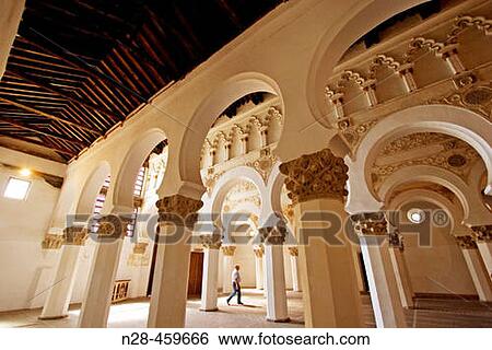 Synagogue of Santa Mar? a la Blanca, mudejar style built 12th century. Toledo. Castilla-La Mancha, Spain View Large Photo Image Stock Photograph - Synagogue of Santa Mar? a la Blanca, mudejar style built 12th century. Toledo. Castilla-La Mancha, Spain. Fotosearch