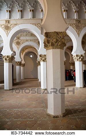 Synagogue of Santa Maria la Blanca (mudejar style, built in the 12th century), Toledo. Castilla-La Mancha, Spain View Large Photo Image Stock Image - Synagogue of Santa Maria la Blanca (mudejar style, built in the 12th century), Toledo. Castilla-La Mancha, Spain. Fotosearch