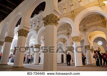 Synagogue of Santa Maria la Blanca (mudejar style, built in the 12th century), Toledo. Castilla-La Mancha, Spain View Large Photo Image Stock Photography - Synagogue of Santa Maria la Blanca (mudejar style, built in the 12th century), Toledo. Castilla-La Mancha, Spain. Fotosearch