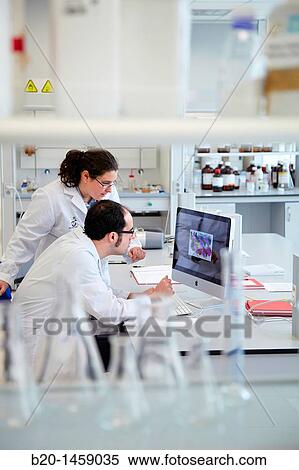Stock Photography - Synthesis lab, research laboratory, IkerChem research lab, design and synthesis of new chemical entities with therapeutic applications in oncology, discovery and development of novel drugs for the treatment of cancer. Fotosearch