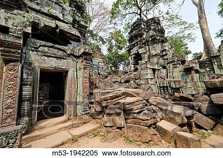 Ta Prohm ruin, a temple at Angkor. Siem Reap. Cambodia. View Large Photo Image Stock Photography - Ta Prohm ruin, a temple at Angkor. Siem Reap. Cambodia.. Fotosearch
