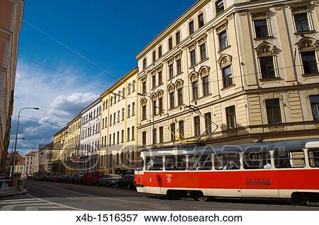 Taboritska street Zizkov district Prague Czech Republic Europe View Large Photo Image Stock Photo - Taboritska street Zizkov district Prague Czech Republic Europe. Fotosearch