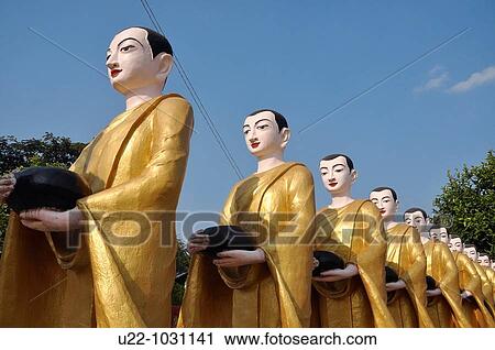 Tachileik (Myanmar), Buddha statues near the local Shwedagon Pagoda View Large Photo Image Stock Image - Tachileik (Myanmar), Buddha statues near the local Shwedagon Pagoda. Fotosearch