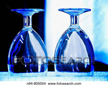 Tack blue image of two glasses on the table upside down Restaurant Don Baco La Caada. Valencia. Spain. Europe. View Large Photo Image Picture - Tack blue image of two glasses on the table upside down Restaurant Don Baco La Caada. Valencia. Spain. Europe.. Fotosearch
