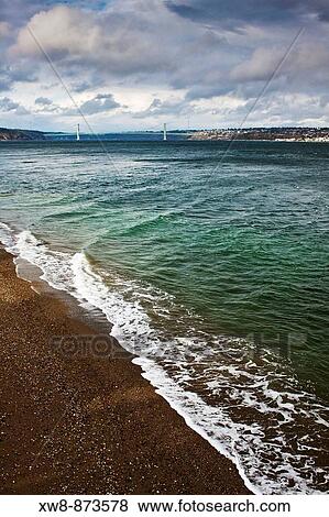 Tacoma Narrows from Fox Island, Washington View Large Photo Image Stock Photo - Tacoma Narrows from Fox Island, Washington. Fotosearch