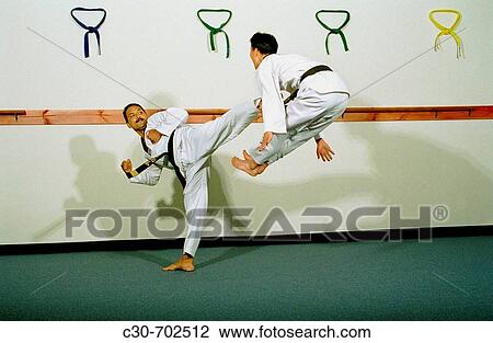 Stock Image - Taekwondo martial arts. Fotosearch
