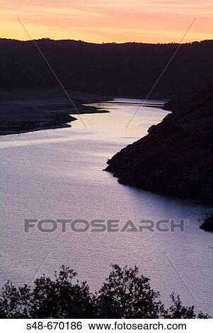 Stock Photograph - Tagus River. Monfrague Natural Park (Biosphere Reserve). CBceres province. Extremadura, Spain. Fotosearch