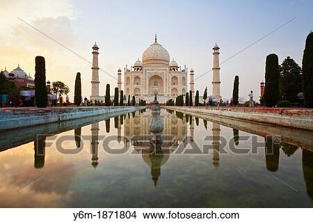 Taj Mahal at Sunset, Agra, Uttar Pradesh, India View Large Photo Image Picture - Taj Mahal at Sunset, Agra, Uttar Pradesh, India. Fotosearch