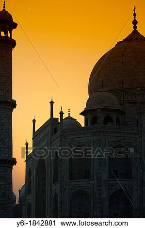 Stock Image - Taj Mahal mausoleum Agra Uttar Pradesh India. Fotosearch