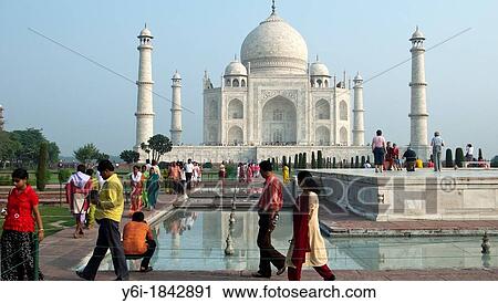 Taj Mahal mausoleum Agra Uttar Pradesh India View Large Photo Image Stock Image - Taj Mahal mausoleum Agra Uttar Pradesh India. Fotosearch