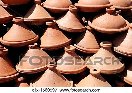 Tajines for sale, Tiznit, Morocco View Large Photo Image Stock Photo - Tajines for sale, Tiznit, Morocco. Fotosearch