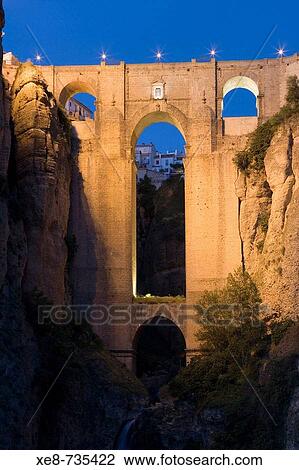 ? Tajo? gorge and Puente Nuevo (new bridge), Ronda. Malaga province, Andalucia, Spain View Large Photo Image Stock Image - ? Tajo? gorge and Puente Nuevo (new bridge), Ronda. Malaga province, Andalucia, Spain. Fotosearch