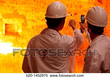 Stock Photography - Taking temperature, fire resistance test, Technology Research Center, Tecnalia Construction, CIDEMCO-Tecnalia Research & Innovation, development of new products and innovative solutions through research and innovation in different fields of activity. Fotosearch