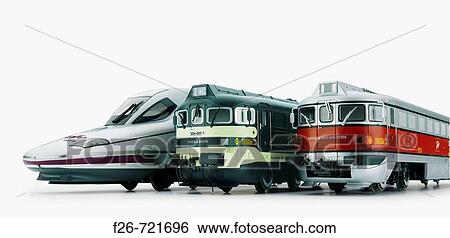 Talgo locomotive models View Large Photo Image Stock Photograph - Talgo locomotive models. Fotosearch