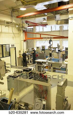 Stock Image - Talleres MYL. Spindle manufacturing and repairing. Mendaro. Gipuzkoa, Euskadi, Spain. Fotosearch