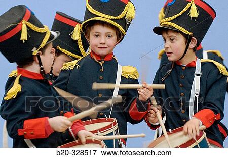 Stock Photo - Tamborrada. Basque folklore. Fiestas de la Cruz. Legazpi. Gipuzcoa. Basque Country. Spain. Fotosearch