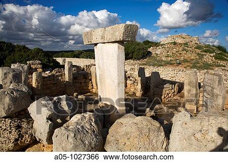 Taula de Torralba. Prehistoric Village of Torralba d en Salord. Minorca. Balearic Islands. Spain. View Large Photo Image Stock Photograph - Taula de Torralba. Prehistoric Village of Torralba d en Salord. Minorca. Balearic Islands. Spain.. Fotosearch