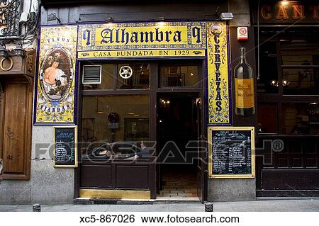 Tavern, Madrid, Spain View Large Photo Image Stock Photograph - Tavern, Madrid, Spain. Fotosearch