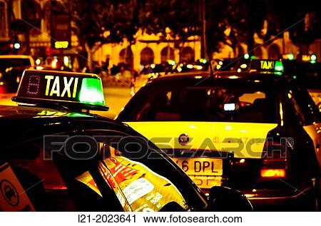 Taxi. Barcelona, Catalonia, Spain. View Large Photo Image Stock Image - Taxi. Barcelona, Catalonia, Spain.. Fotosearch