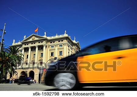 Taxi de Barcelona y gobierno militar, Barcelona, Catalunya, Espaa. View Large Photo Image Stock Photo - Taxi de Barcelona y gobierno militar, Barcelona, Catalunya, Espaa.. Fotosearch