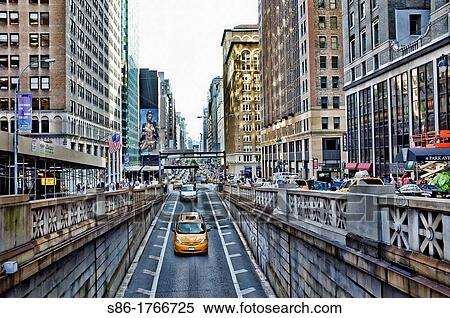 Taxi Entering the Park Avenue Traffic Tunnel, New York City View Large Photo Image Stock Photography - Taxi Entering the Park Avenue Traffic Tunnel, New York City. Fotosearch
