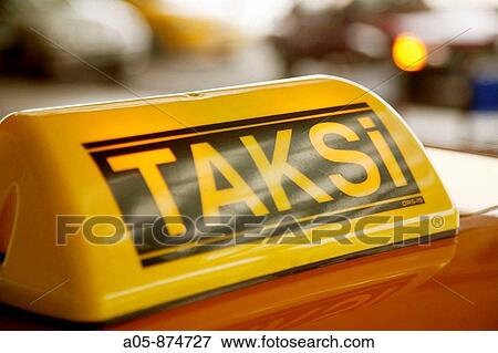 Taxi, Istanbul, Turkey View Large Photo Image Stock Photo - Taxi, Istanbul, Turkey. Fotosearch