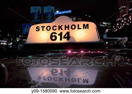 Taxi, Stockholm, Sweden View Large Photo Image Stock Image - Taxi, Stockholm, Sweden. Fotosearch