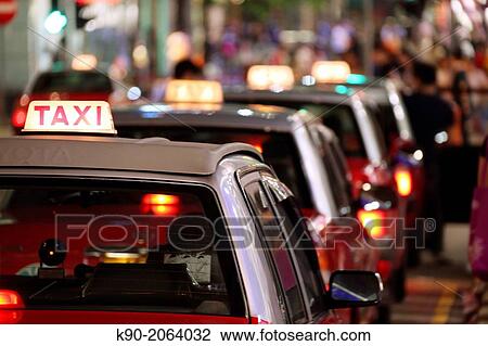 Taxis in a queue, Hong Kong, China, East Asia View Large Photo Image Stock Image - Taxis in a queue, Hong Kong, China, East Asia. Fotosearch