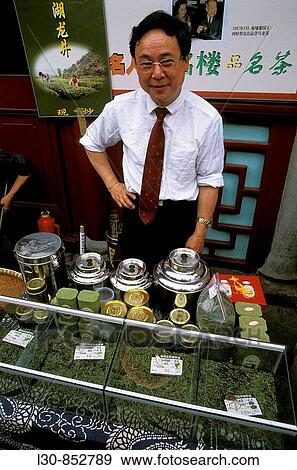 Tea shop, Shanghai, China View Large Photo Image Stock Photo - Tea shop, Shanghai, China. Fotosearch