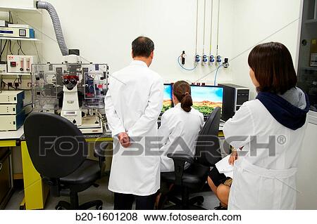Teacher and students. Inverted optical microscope. View Large Photo Image Stock Photo - Teacher and students. Inverted optical microscope.. Fotosearch