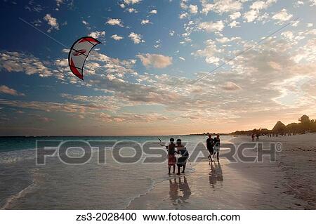Teacher giving a kitesurf class, Tulum, Quintana Roo, Yucatan, Mexico. View Large Photo Image Stock Image - Teacher giving a kitesurf class, Tulum, Quintana Roo, Yucatan, Mexico.. Fotosearch