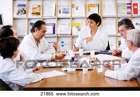 Teaching staff meeting in a hospital View Large Photo Image Stock Photography - Teaching staff meeting in a hospital. Fotosearch