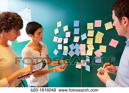 Stock Photo - Team of business executives, Focus group, Creativity workshop, Innovation Strategies, Tecnalia Research & Innovation, Basque Country, Spain. Fotosearch