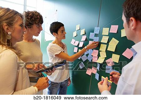Stock Photo - Team of business executives, Focus group, Creativity workshop, Innovation Strategies, Tecnalia Research & Innovation, Basque Country, Spain. Fotosearch